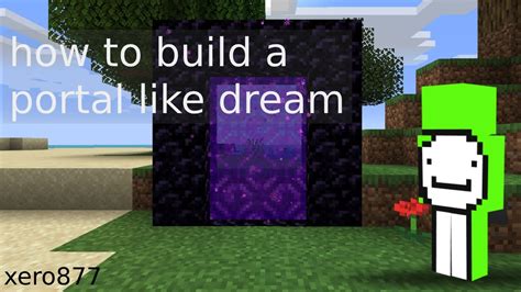 How To Build A Nether Portal Like Dream Youtube