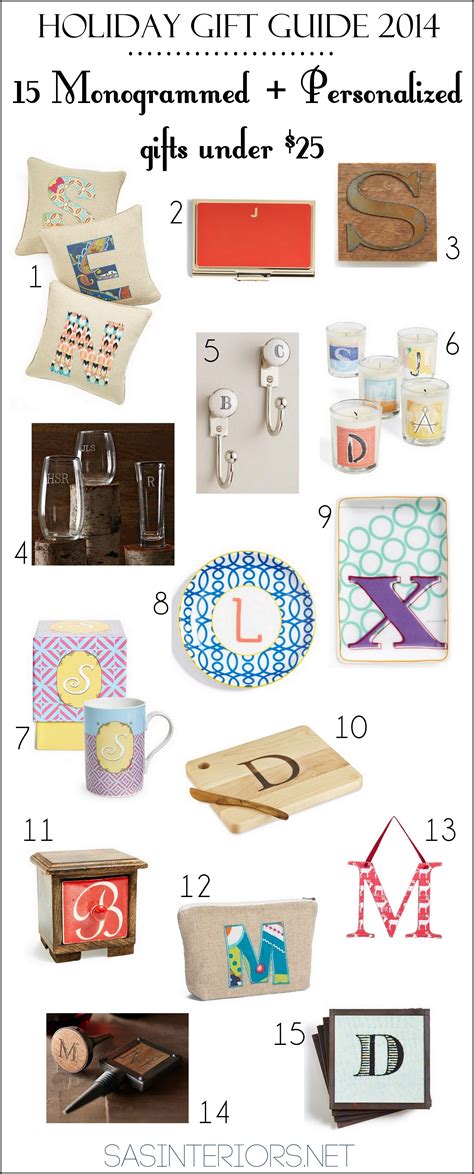 Holiday Gift Guide 2014: 15 Monogrammed + Personalized Gift Ideas for ...