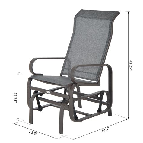 Patio Sling Fabric Glider Swing Chair Seat Lounger Porch Rocker Outdoor
