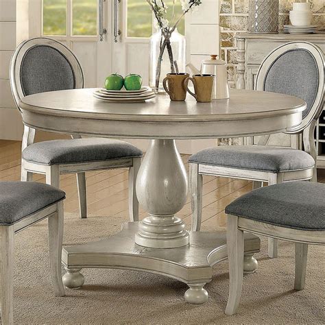 Siobhan Round Dining Table Antique White Furniture Of America