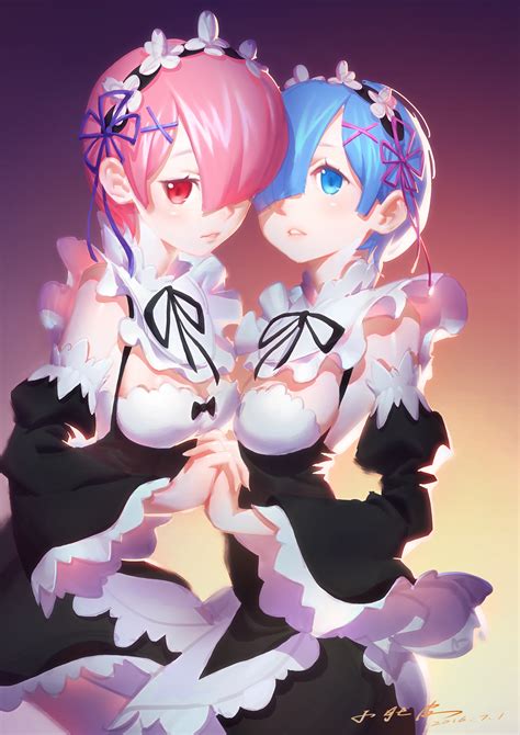 Hintergrundbilder Anime M Dchen Re Zero Kara Hajimeru Isekai Seikatsu Rem Re Zero Ram Re