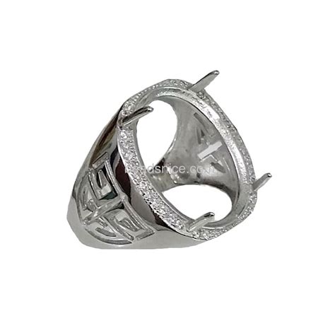 Wholesale 925 Sterling Silver Semi Mount Men Ring Setting Stone