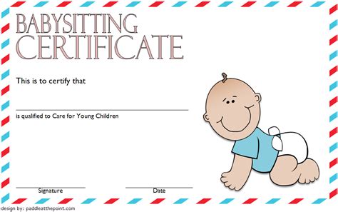 A babysitting gift certificate template for date nights with a loving baby but very exhausting. Babysitting Certificate Template [8+ LATEST DESIGNS in ...