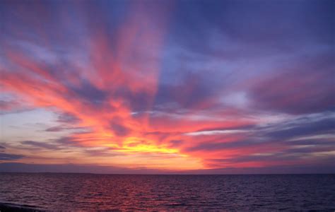 Colorful Peaceful Ocean Sunset Free Image Download