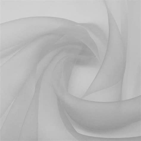 Wedding Fabric White Color 100 Pure Mulberry Silk Organza 5mm 55