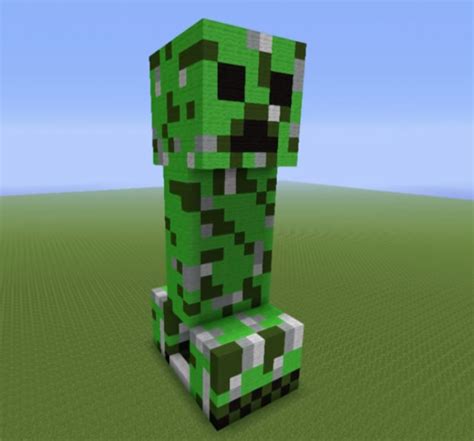 Creeper Statue Blueprints For Minecraft Houses Castles