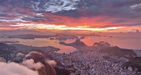 Amazing View Of Rio De Janeiro During Sunset Hd World 4k Wallpapers Images Backgrounds