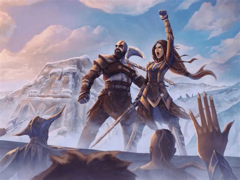 1024x768 Kratos And Freya God Of War Ragnarok 1024x768 Resolution