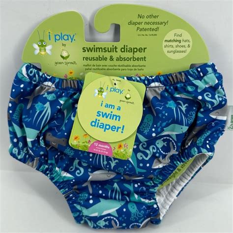 I Play Swim Iplay By Green Sprouts Blue Shark Theme Swimsuit Swim