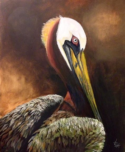 Brown Pelican Painting By Kathelen Fox Weinberg Fine Art America