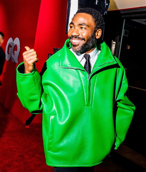 Gq Global Creativity Awards Donald Glover Green Leather Jacket