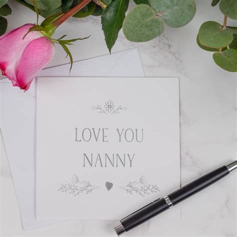 Love You Nanny Greetings Card By Liberty Bee
