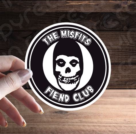 Misfits Fiend Club Black White Glossy Vinyl Decal Sticker 35in