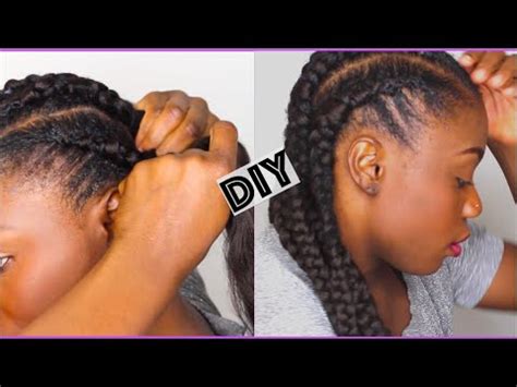 Ghana braids pretty much resemble the goddess braids but the difference lies in the size of the braids. Feed in Cornrows / Ghana Braids with Natural Hair | 1st Attempt | MsTopacJay - YouTube