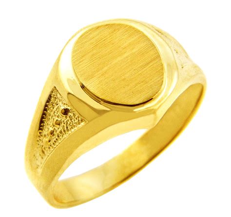 Mens Gold Signet Rings The Apollo Solid Gold Signet Ring