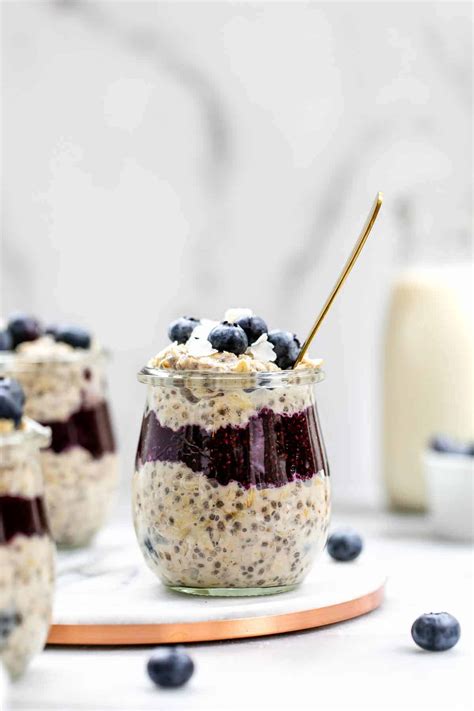 Blueberry Overnight Oats Easy Recipe Eat With Clarity