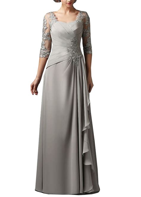 Elegant Mother Of The Bride Dresses Wedding V Neck 34 Sleeve Custom