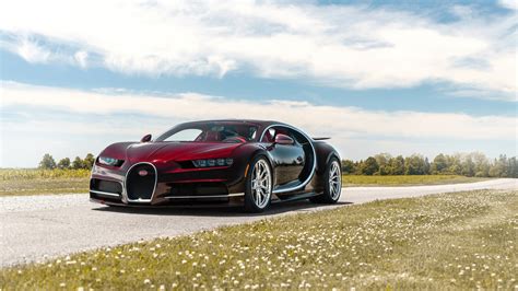 Download Wallpaper 3840x2160 Luxury Car Red Bugatti Chiron 4k