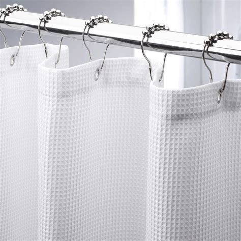Waffle Shower Curtain Heavy Duty Fabric Shower Curtains With Waffle Weave Hotel Quality