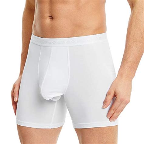 david archy men s 3 pack underwear micro modal separate pouches boxer briefs with fly white m
