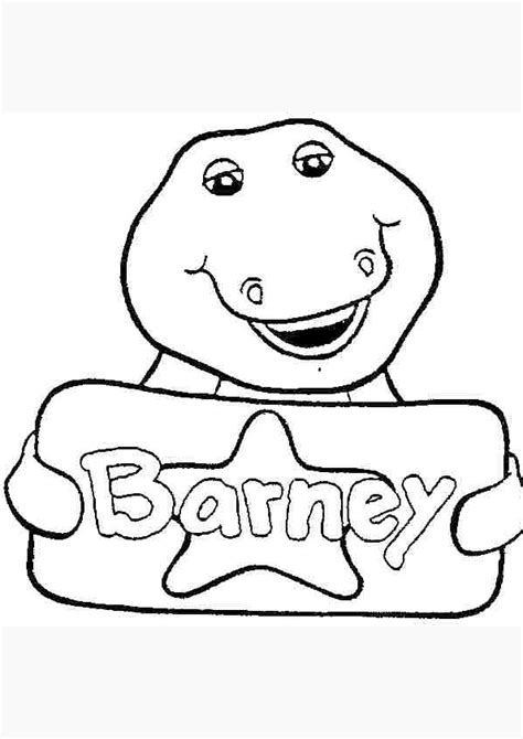 Happy Birthday Barney Coloring Pages