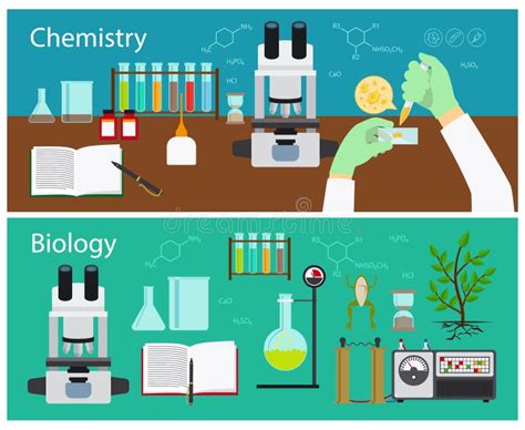 Química Y Biología Ilustración Del Vector Ilustración De Biología