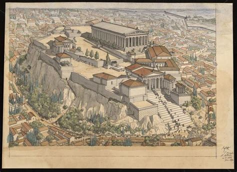 Lacropoli Di Atene Ricostruzione Atene Antica Grecia Acropoli