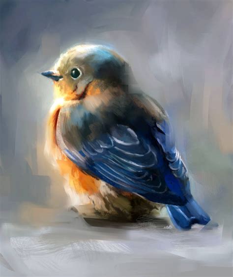 Blue Bird By Fievy On Deviantart Bird Painting Acrylic Blue Bird Art