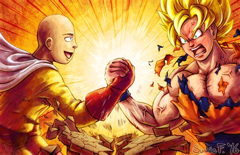 Saitama Vs Goku By Sunnief On Deviantart