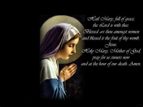Hail Mary Full Of Grace The Lord Is With Thee Saying The Rosary