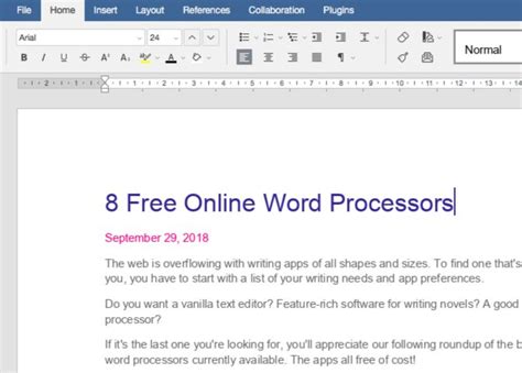 The 8 Best Free Online Word Processors Words Writing Tools Writing
