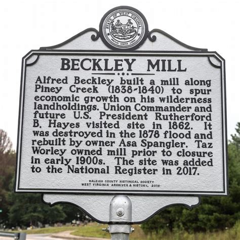 Beckley Mill Historical Marker
