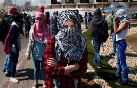 Manicured Fingers Throwing Stones Palestinian Women Join Unrest