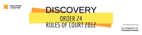 Amendments effective january 1, 2018 (doc 2). Discovery: Order 24 of the Rules of Court 2012 Malaysian ...