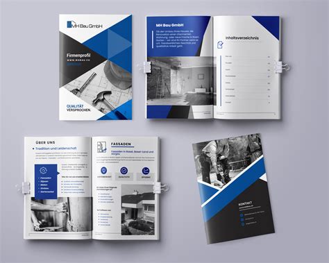 Professional Serious Construction Company Brochure Design For A
