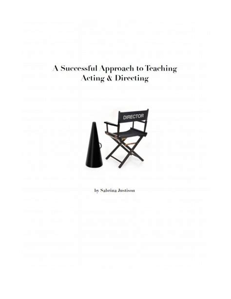 Excerpt From Teaching Acting And Directing