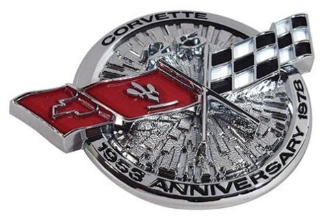 1978 C3 Corvette 25th Anniversary Fuel Door Flag Emblem