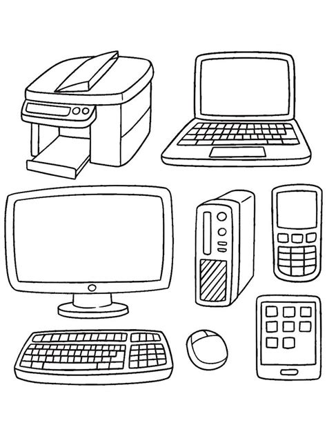 Computer Drawing Computer Lab Coloring Sheets Coloring Pages For