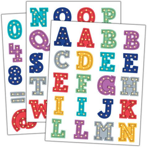 Marquee Alphabet Stickers Tcr3519 Teacher Created Resources