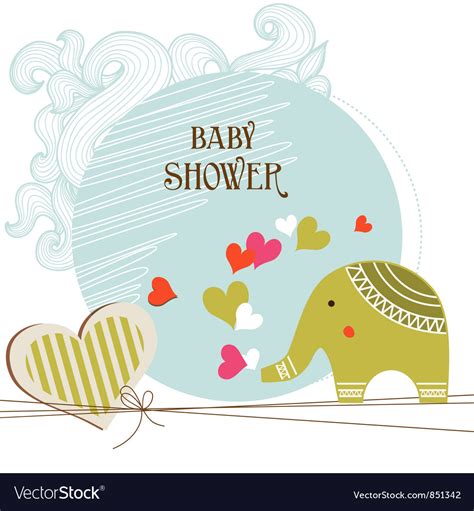 Learn how to create custom baby shower invitation cards in five simple steps. Baby shower card template Royalty Free Vector Image