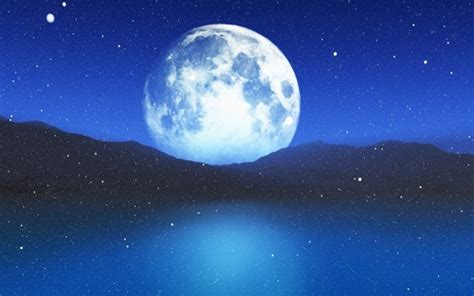 Night Sky With Full Moon Photo Free Download