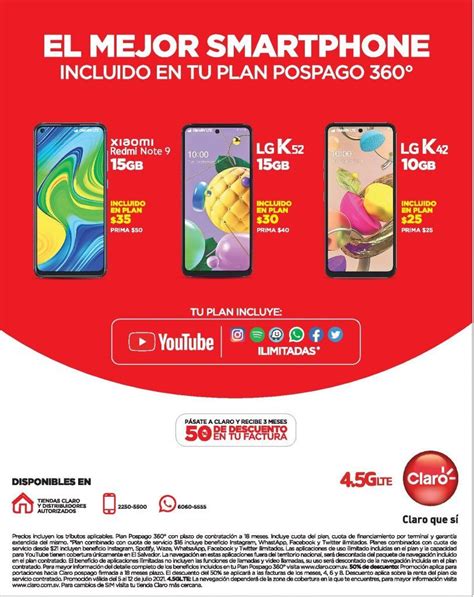 Oferta De Celulares Lg Y Xiaomi Pospago En Claro El Salvador 05 Julio