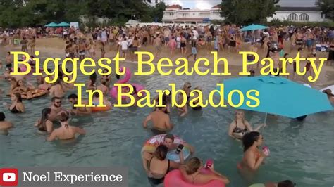 biggest ever beach party in barbados thousands of people at nauti lime youtube
