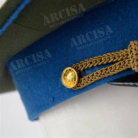 Soviet Russian Military Vintage Hat Soviet Army Officer Peaked Cap Blue