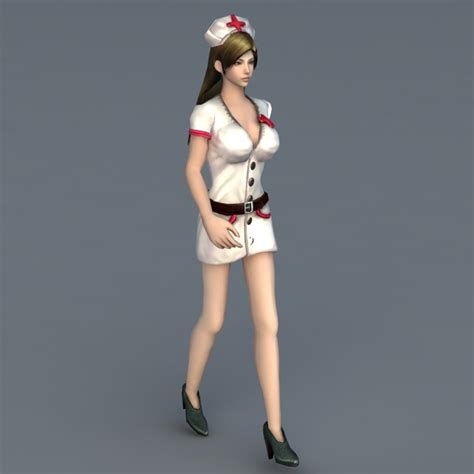 female nurse 3d model 3ds max files free download modeling 40278 on cadnav