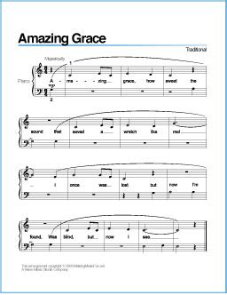 The style of the score is folk. Amazing Grace | Free Printable Sheet Music for Piano