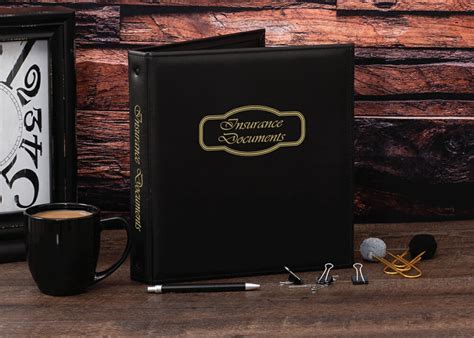 Insurance binder defined who needs an insurance binder? Premium Simulated Leather Insurance Documents Binder ...