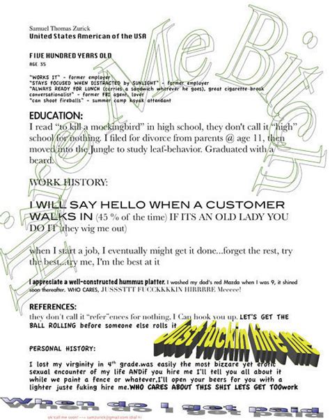 20 Of The Funniest Resumes And Cvs Youll Ever See