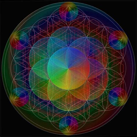 Fleur Chromatique Sacred Geometry Art Sacred Art Third Eye Healing