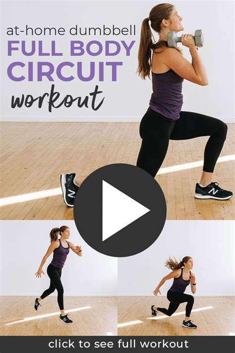 At Home Circuit Workout Full Body Dumbbells Nourish Move Love